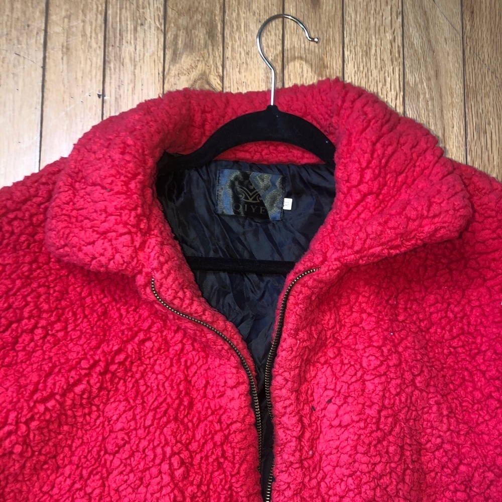 Red Fluffy Boutique Jacket - Picture 2 of 3